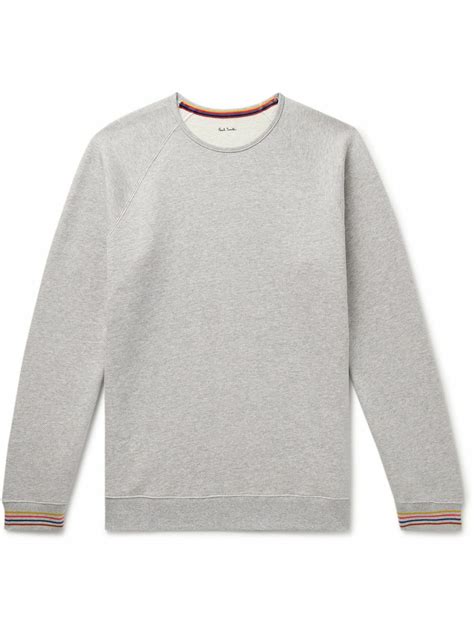 Cotton jersey sweatshirt with Web in grey 